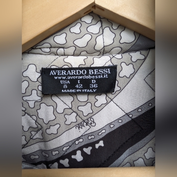 Averardo Bessi Gray Black Quilted Puffer Jacket Coat Made In Italy Size 8 - Picture 3 of 7